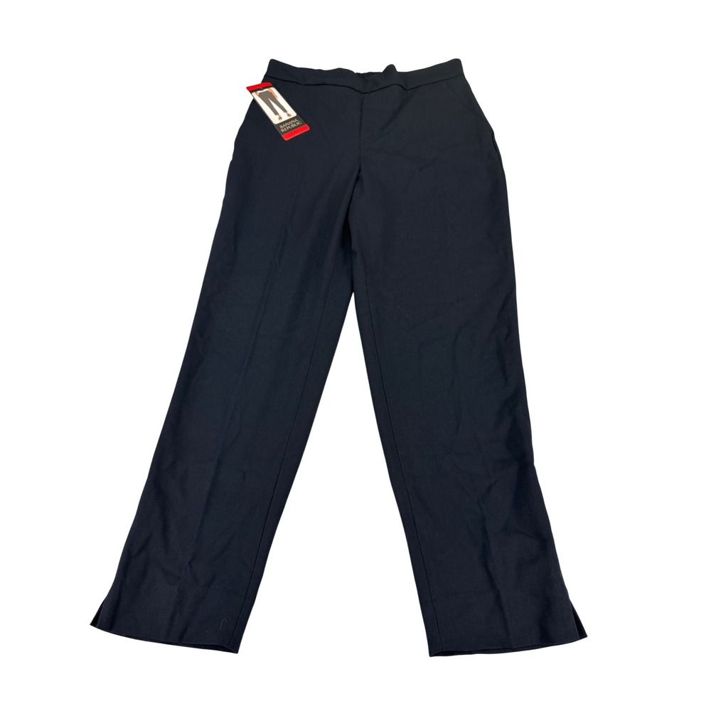 Banana Republic Womens Black Ankle Pants Size 8 Elastic Back Trousers